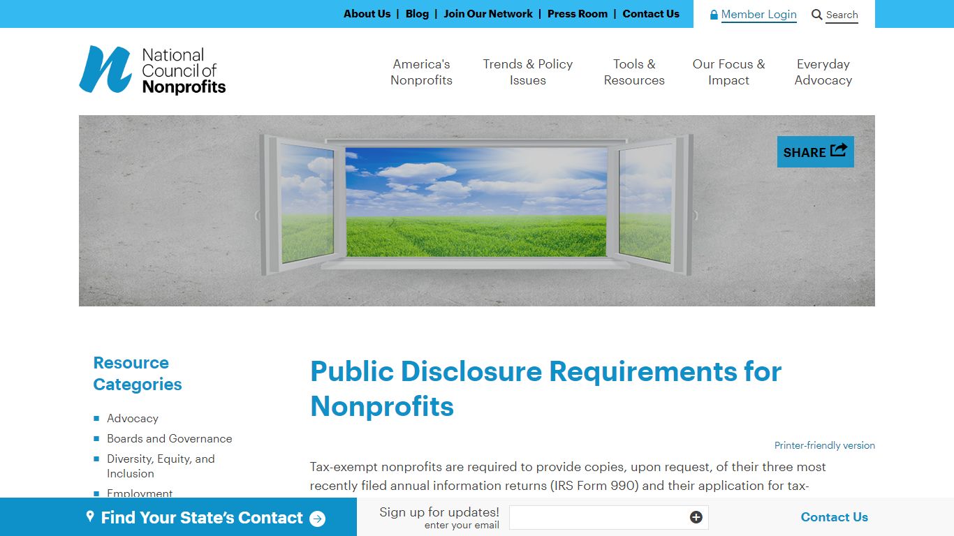 Public Disclosure Requirements for Nonprofits