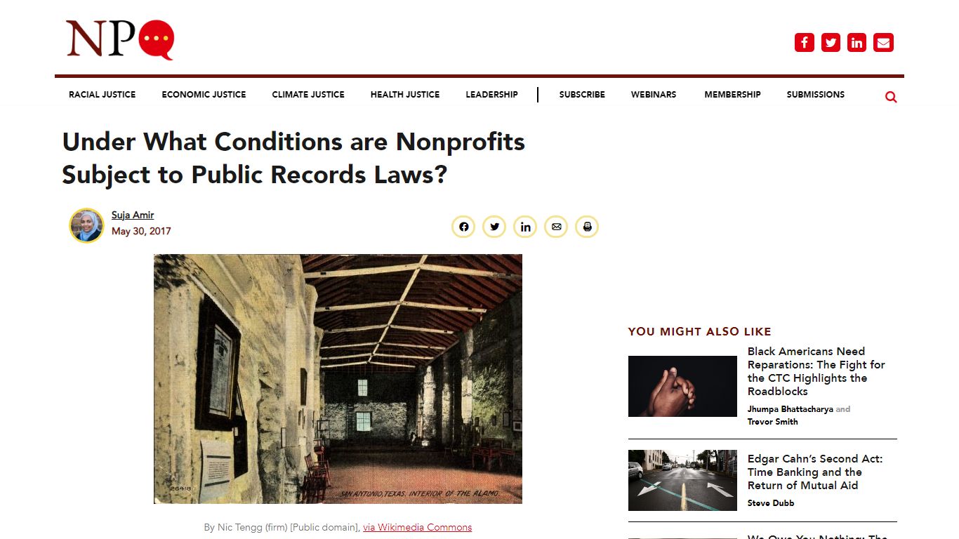 Under What Conditions are Nonprofits Subject to Public Records Laws ...