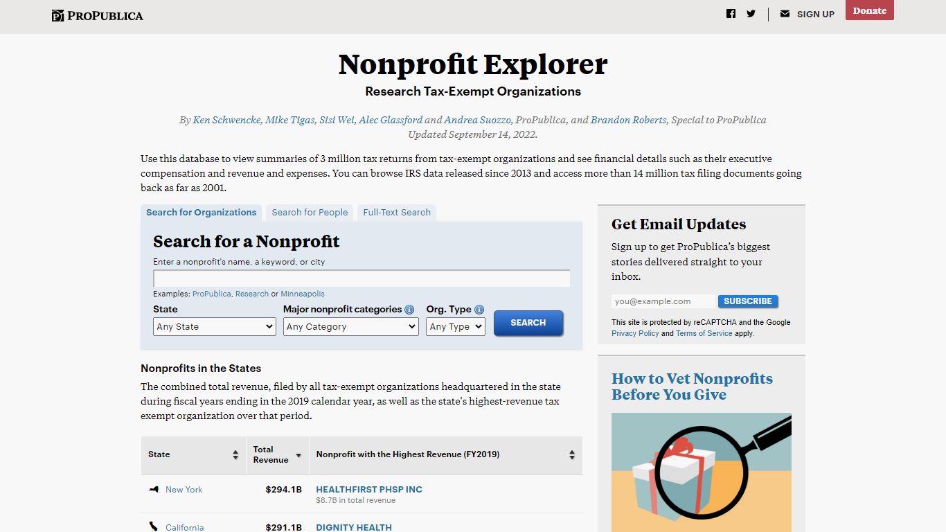 Nonprofit Explorer - ProPublica